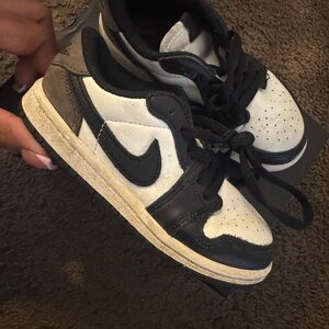 Jordan Kids Black and White Sneakers